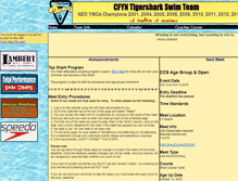 Tablet Screenshot of cfyntigersharks.com